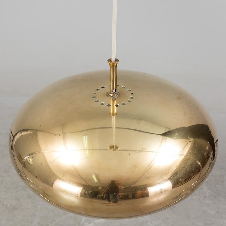 A 20th century brass ceilinglamp.