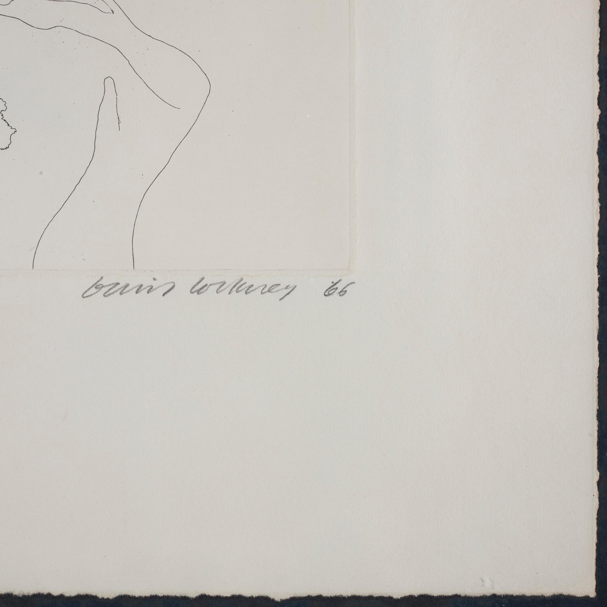 David Hockney, "In Despair", ur "Illustrations for Fourteen Poems from C.P. Cavafy".