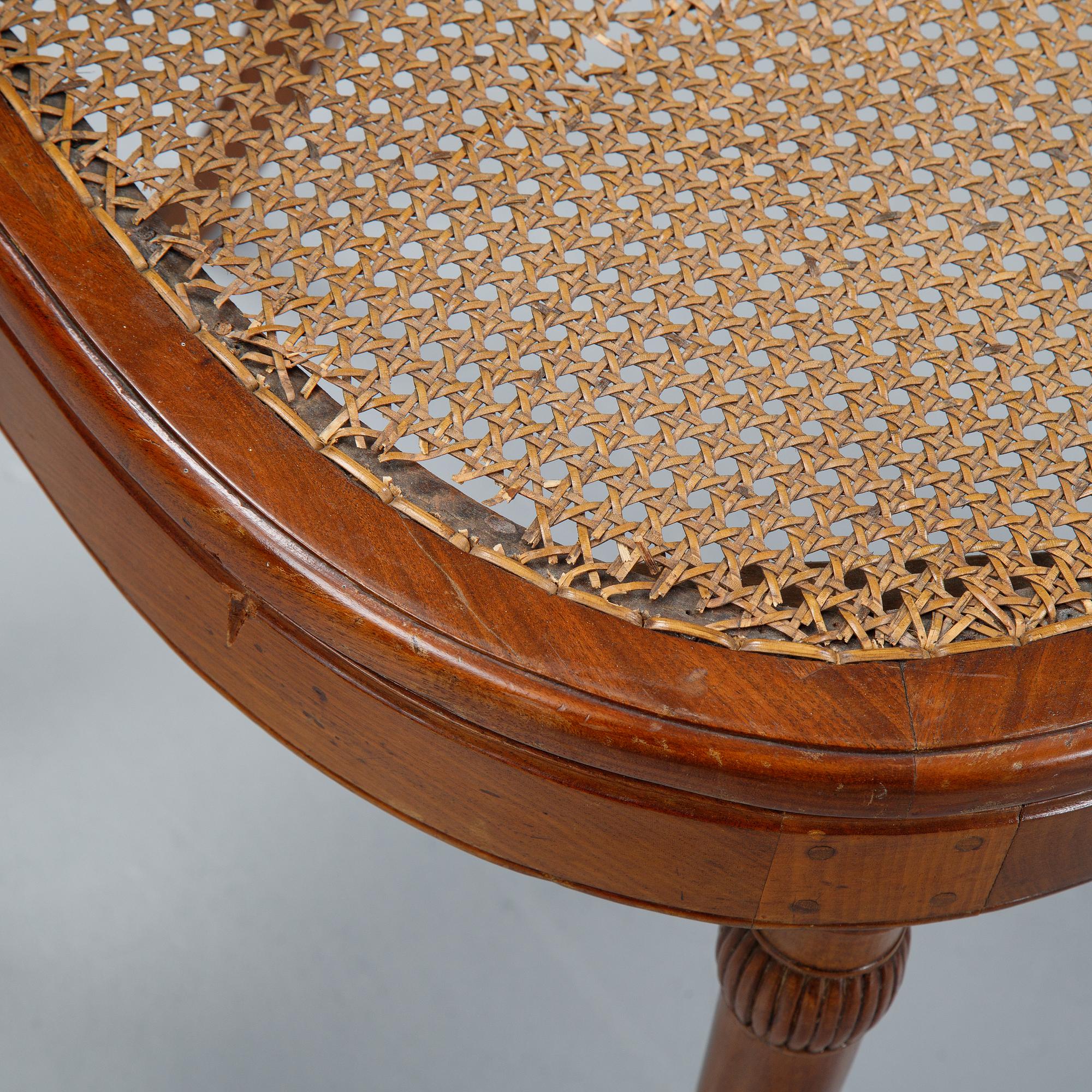 A set of four mahogany chairs, by Georges Jacob (Paris 1739-1814).