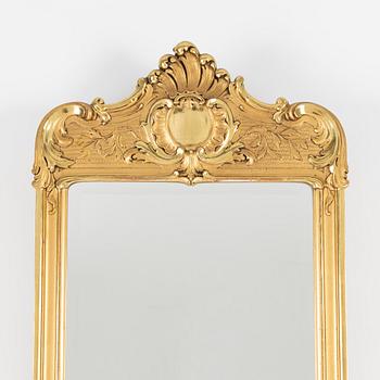 Mirror with console table, Rococo style, mid-20th century.