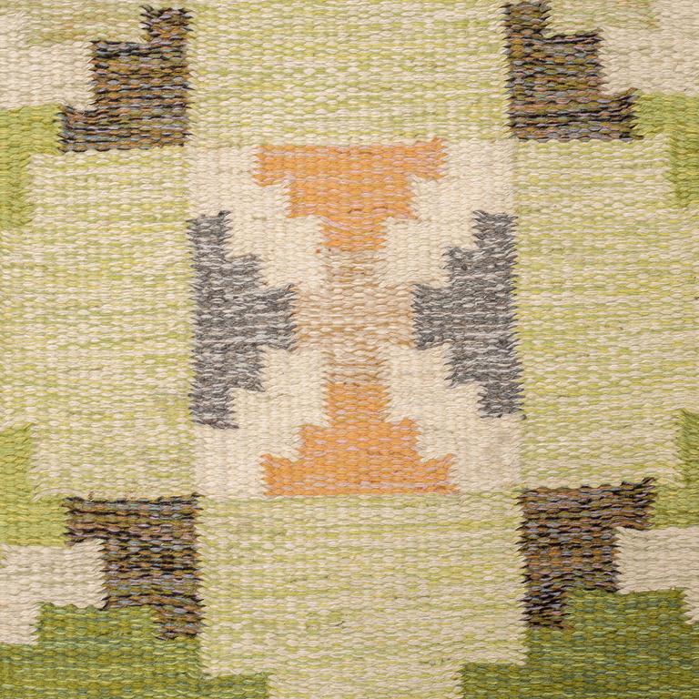 Ingegerd Silow, a carpet, flat weave, ca 285,5-286,5 x 196-198 cm, signed IS.