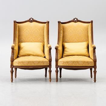A pair of Louis XVI-style armchairs, around 1900.