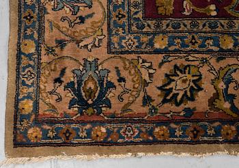 A carpet, semi-antique Tabriz, ca 357,5 x 256 cm.