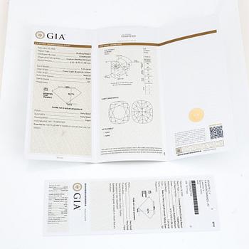 RING, med diamanter, mittsten 1,24 ct med GIA certifikat.