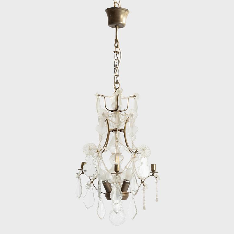 A Rococo-style  chandelier, first half of teh 20th century.