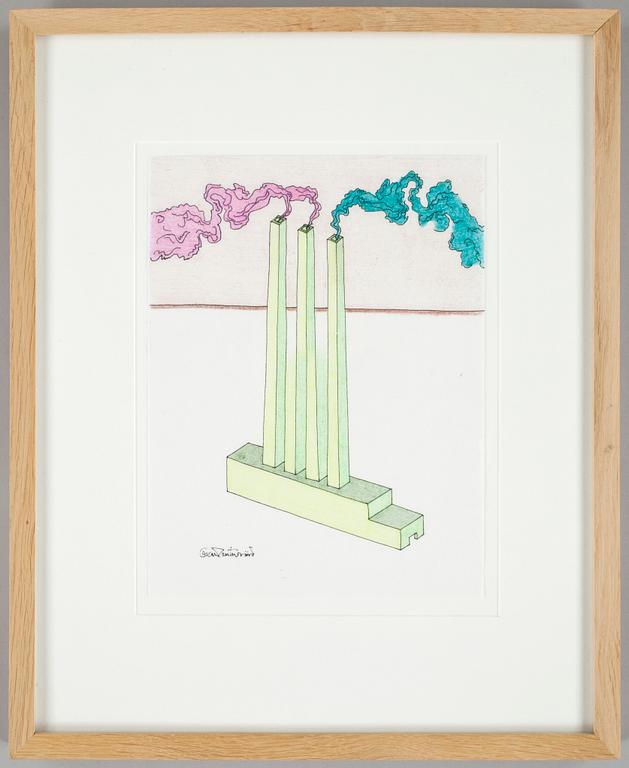 OSCAR REUTERSVÄRD, teckning, sign.