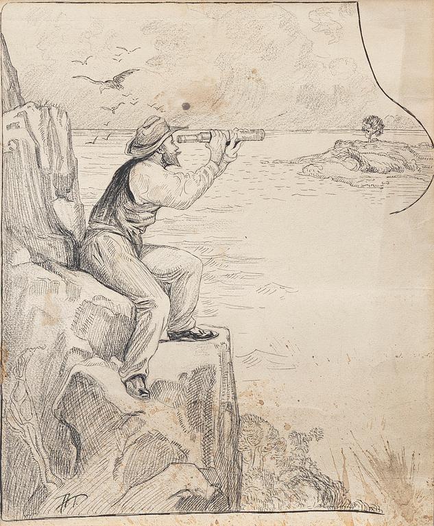 Axel Törneman, Man med kikare.