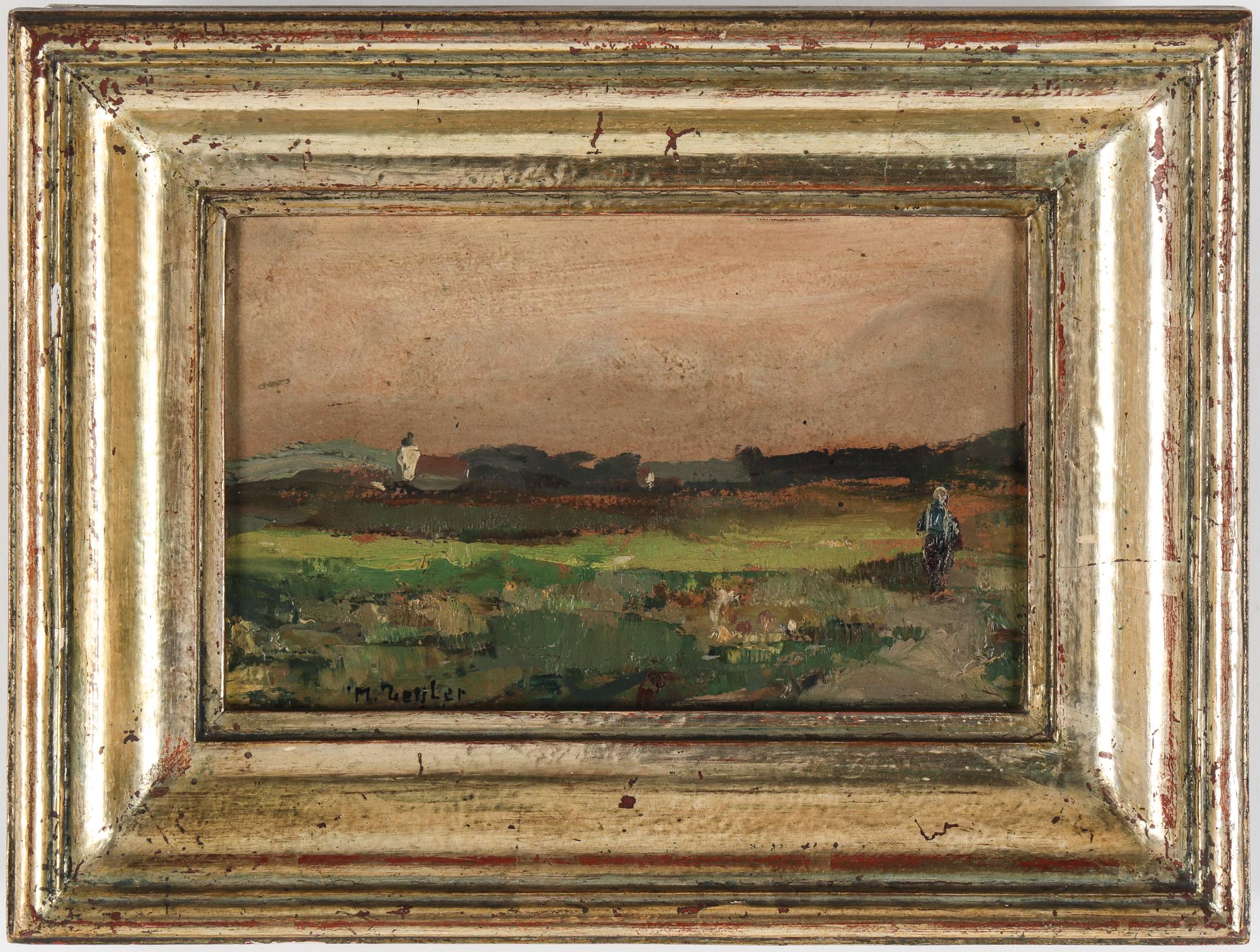 MAX ZETTLER, 2st, olja på pannå, signerade.