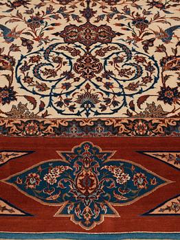 MATTA, semiantik Isfahan, ca 227 x 152,5 cm (samt kortsidorna med ca 1½ respektive ½ cm slätväv).