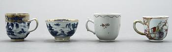PARTI PORSLIN, 4 delar, Kina, 1700-tal.