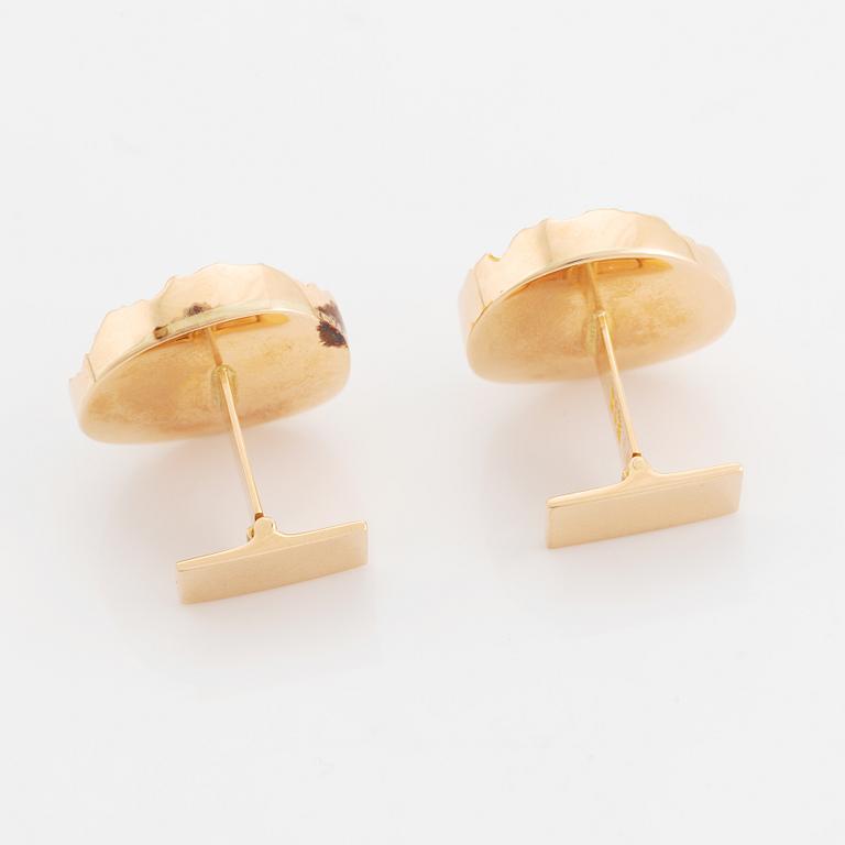 Björn Weckström, 14K gold cufflinks, Lapponia 1993.