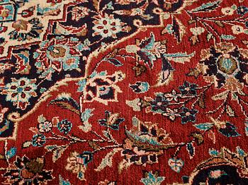 A rug, Old, silk Kashan, ca 224 x 138,5 cm.
