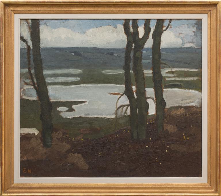 ERNST NORLIND, oljemålning, monogramsignerad.