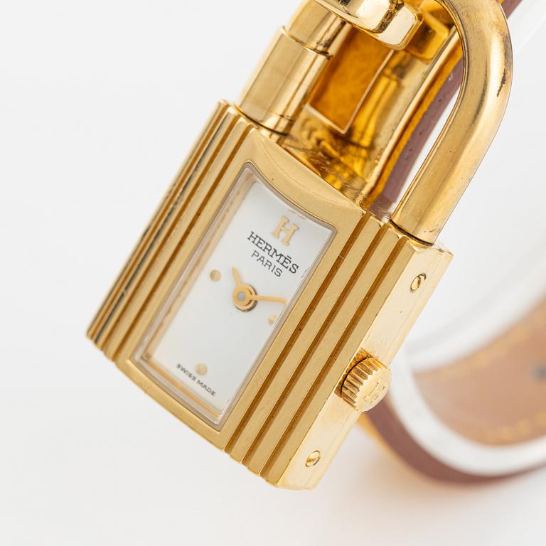 Hermès, Kelly Lock, armbandsur, 20 x 20 (37,5) mm.