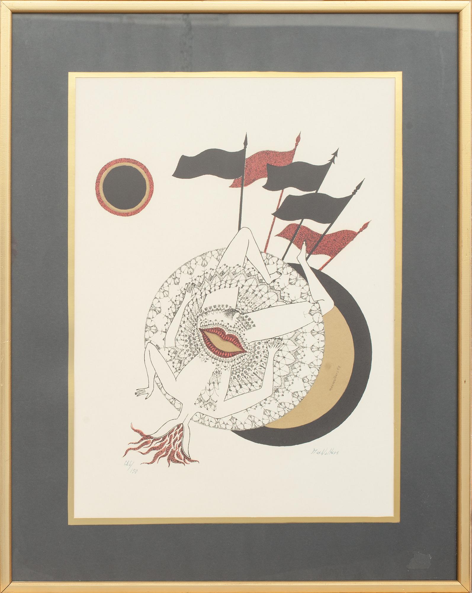 MAX WALTER SVANBERG, färglitografi, signerad och numrerad 126/150.