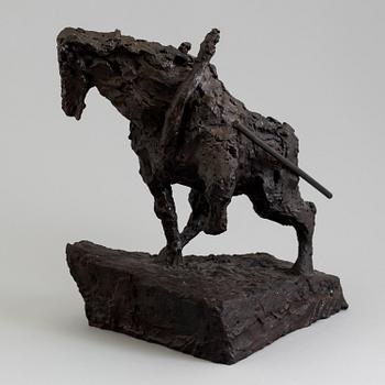 ASMUND ARLE, Sculpture, bronze, two parts, one signed A. Arle (2).