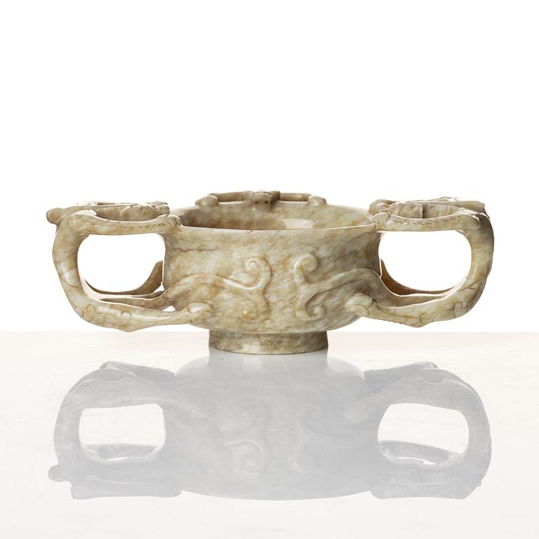 Bägare, jade. Mingdynastin (1368-1644).
