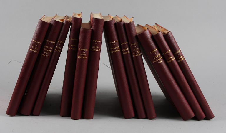 BOK, 24 volymer. Sveriges Allmänna konstförenings publikationer. Div konstnärer.