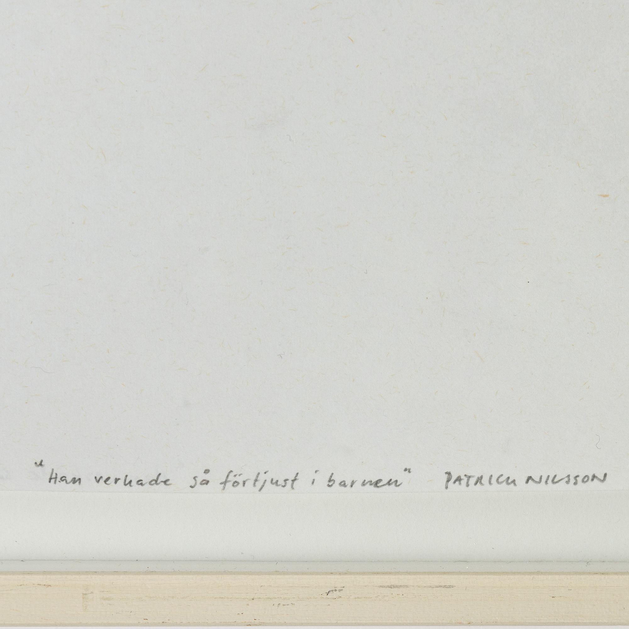 Patrick Nilsson, blyerts på papper, signerad, utförd 2003.