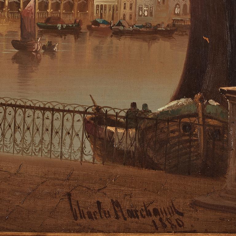 Karl Kaufmann, Vy över Dogepalatset och kampanilen, Venedig.