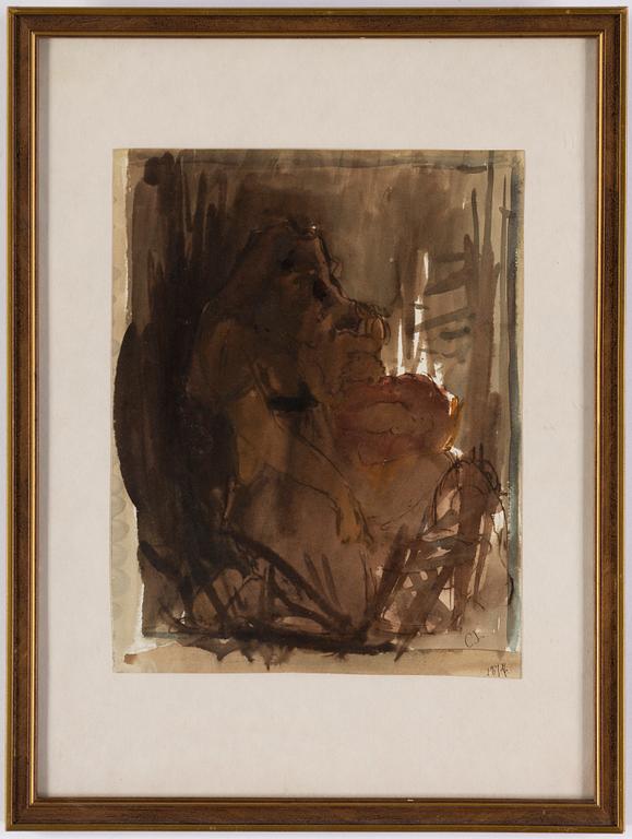 CARL LARSSON, watercolor, signed and dated 1874.