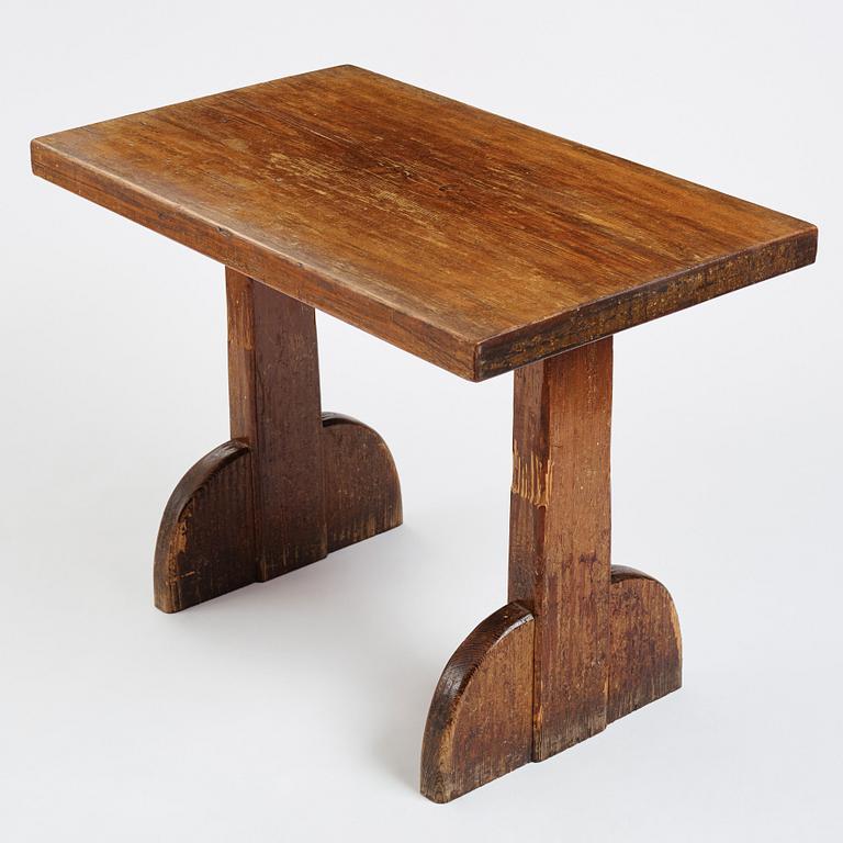 Axel Einar Hjorth, a 'Sandhamn' stained pine table, Nordiska Kompaniet, Sweden 1930s.