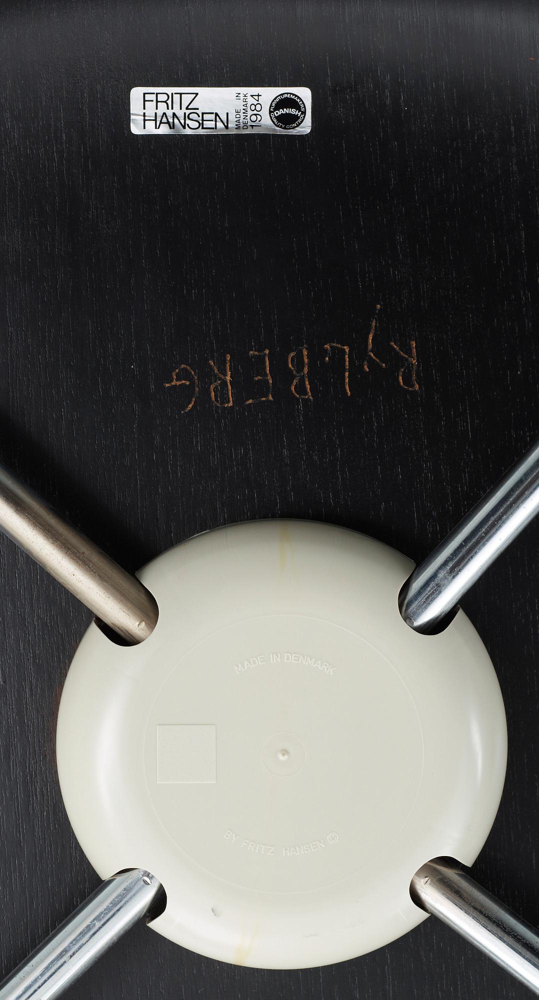 MATBORD SAMT 8 STOLAR, Fritz Hansen Piet hein, Bruno Mathsson resp Arne Jacobsen, Fritz Hansen, 3103 T-chair.