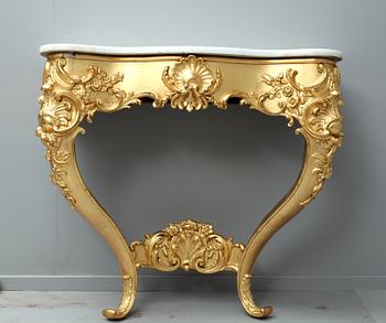SPEGEL MED KONSOLBORD, nyrokoko, 1800-talets slut.