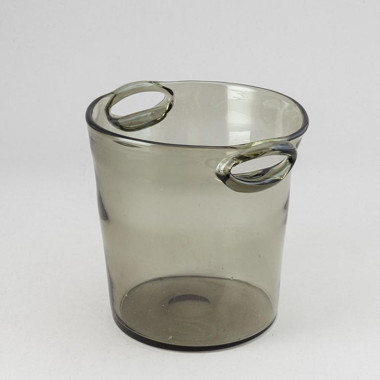 Nils Landberg, champagne-/vinkylare, glas, Orrefors, 1950-tal.