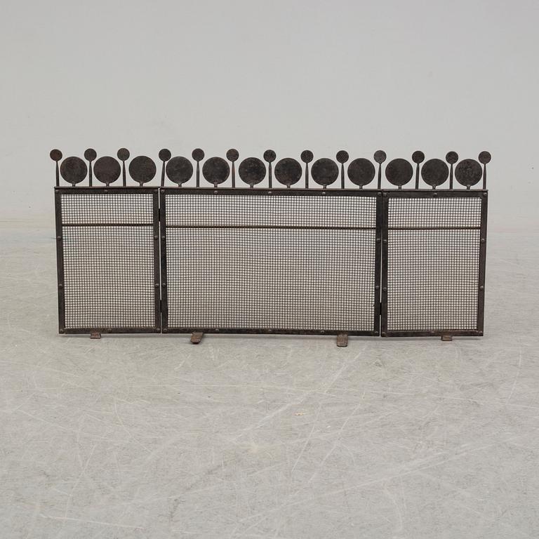 BERTIL VALLIEN, an iron fire guard from Boda Smide, 1960's.