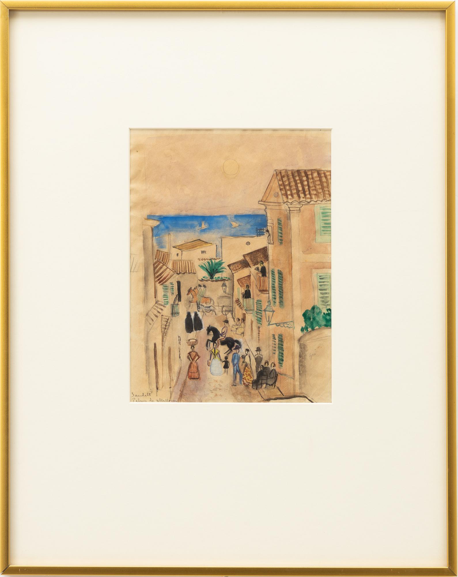 Gösta Sandels, Förstudie till Gata, Palma de Mallorca.