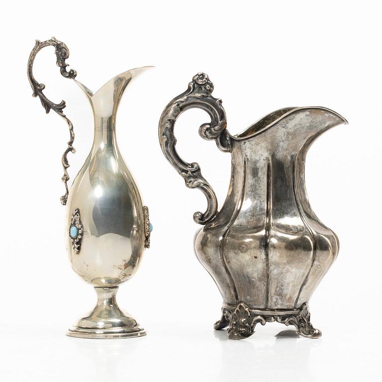 Kannor, 2 st, silver, 1800-1900-tal.