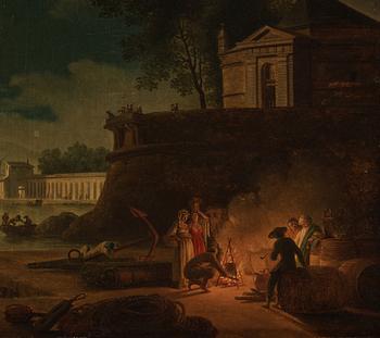 CLAUDE JOSEPH VERNET,  after, oil on panel.