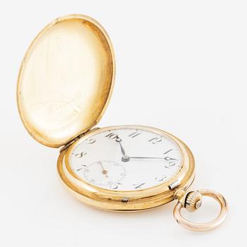 IWC, pocket watch, hunter, 49 mm.