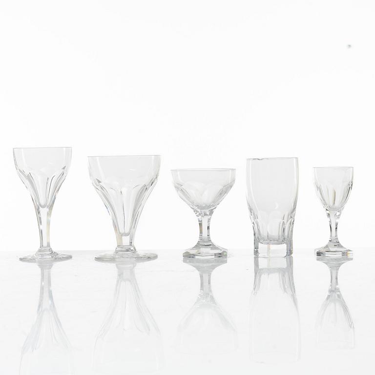Elis Bergh, an 83-piece 'Rosersberg' glass service, Kosta.