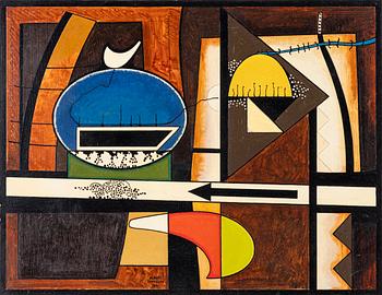 Albert Johansson, "Blå Jungfrun som stad".