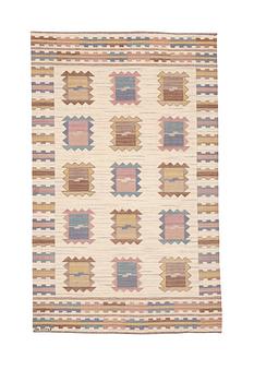 Märta Måås-Fjetterström, a carpet, "Ljusa plador", flat weave, ca 258 x 162,5 cm, signed AB MMF.