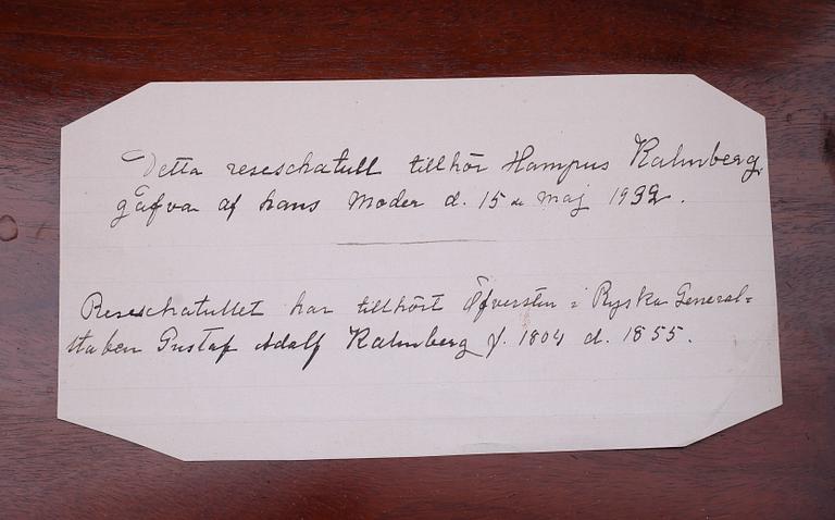 RESESCHATULL, 1800-talets första hälft.