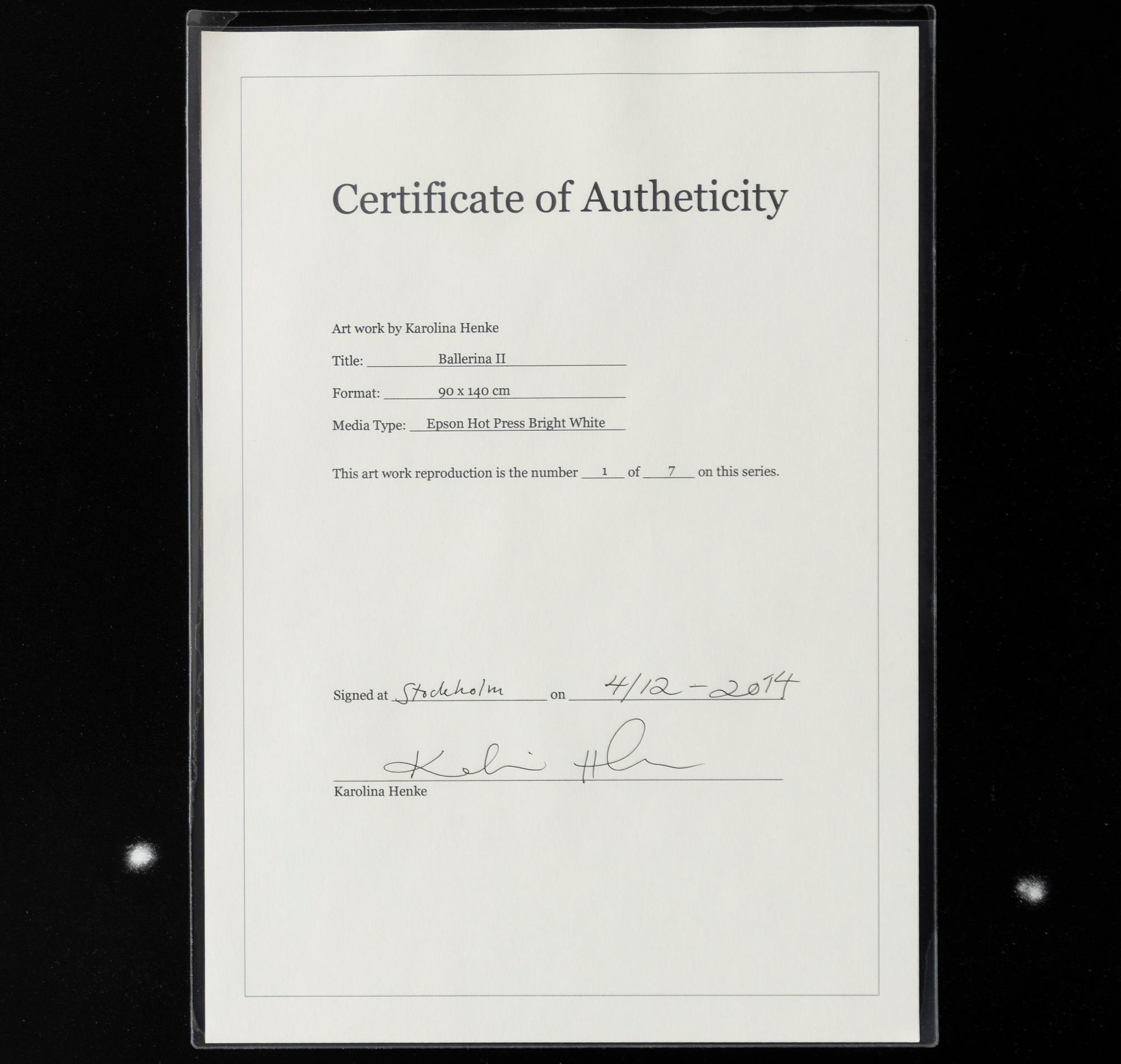 Karolina Henke, "Ballerina II".