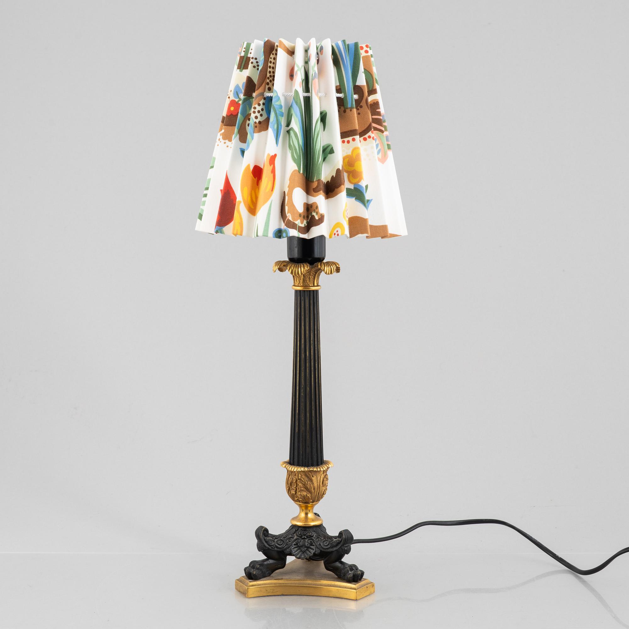 Table lamp, Empire style, mid-20th Century.
