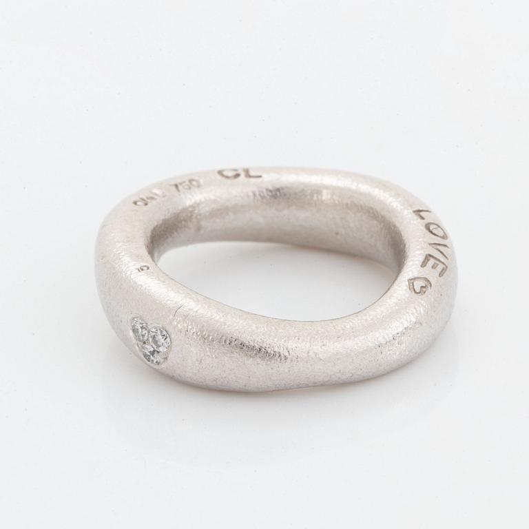 Ole Lynggaard "love ring" with brilliant-cut diamonds.