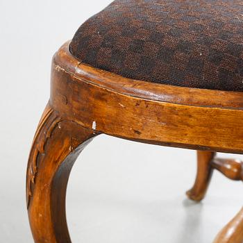 Five 18th century chairs.