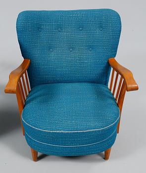 FÅTÖLJ, ett par, 1900-talets mitt.