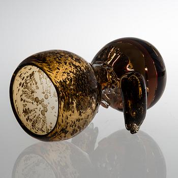 BJÖRN WECKSTRÖM, ART GLASS. Signed Björn Weckström Nuutajärvi Notsjö -77.