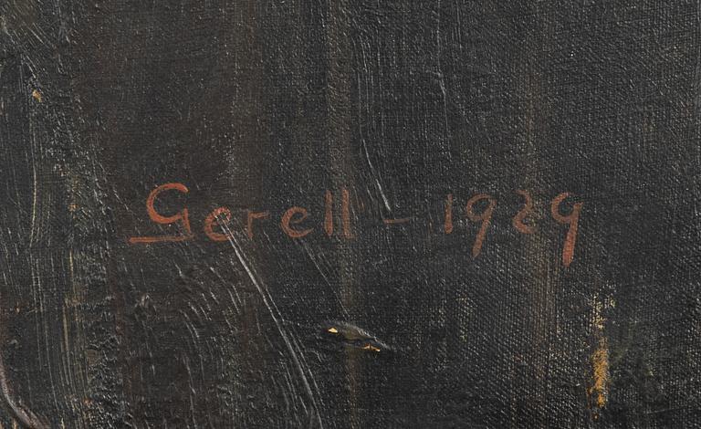 Greta Gerell, Porträtt (Bokläsande flicka i röd blus).