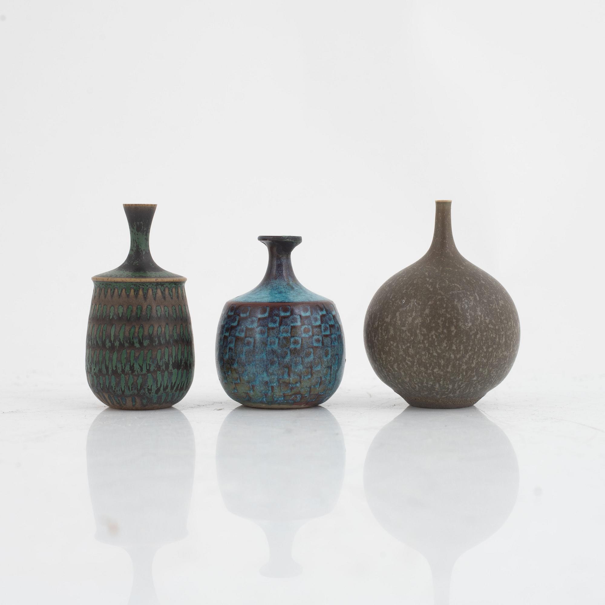 Miniatures, 6 pieces, stoneware, Gustavsberg Studio.