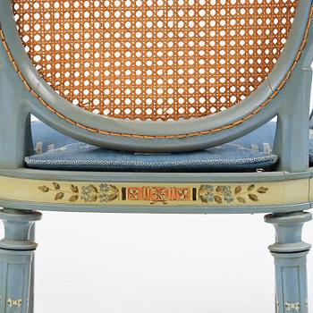 Carl Malmsten, a pair of Swedish Grace chairs, cabinetmaker Albin Johansson, Stockholm, for Villa Kvikkjokk, 1927.