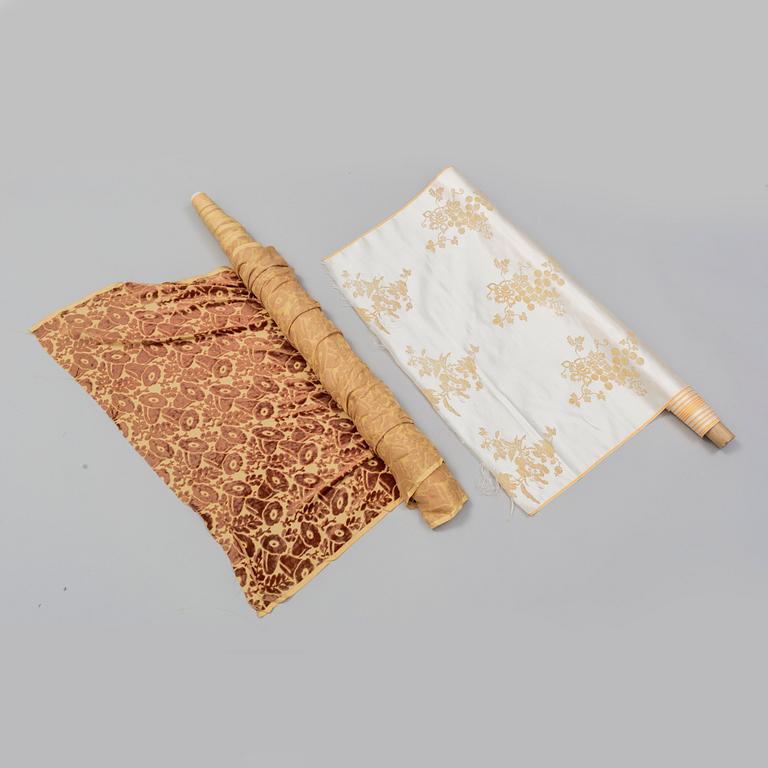 Two Japanese rolls of fabrics, early 20th century.