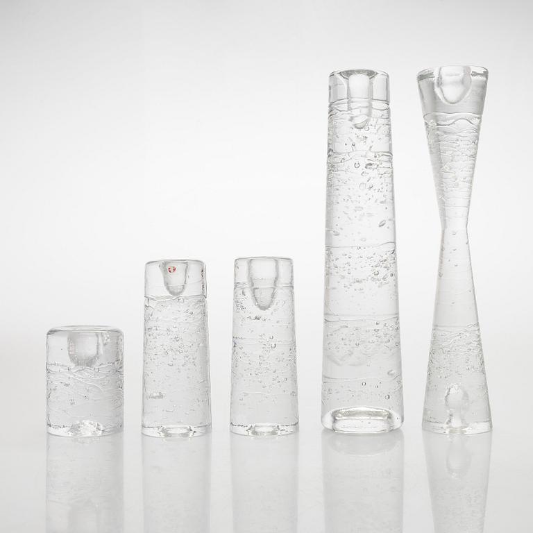 Timo Sarpaneva, taide-esineet, 5 kpl, "Arkipelago"-sarja, Iittala.