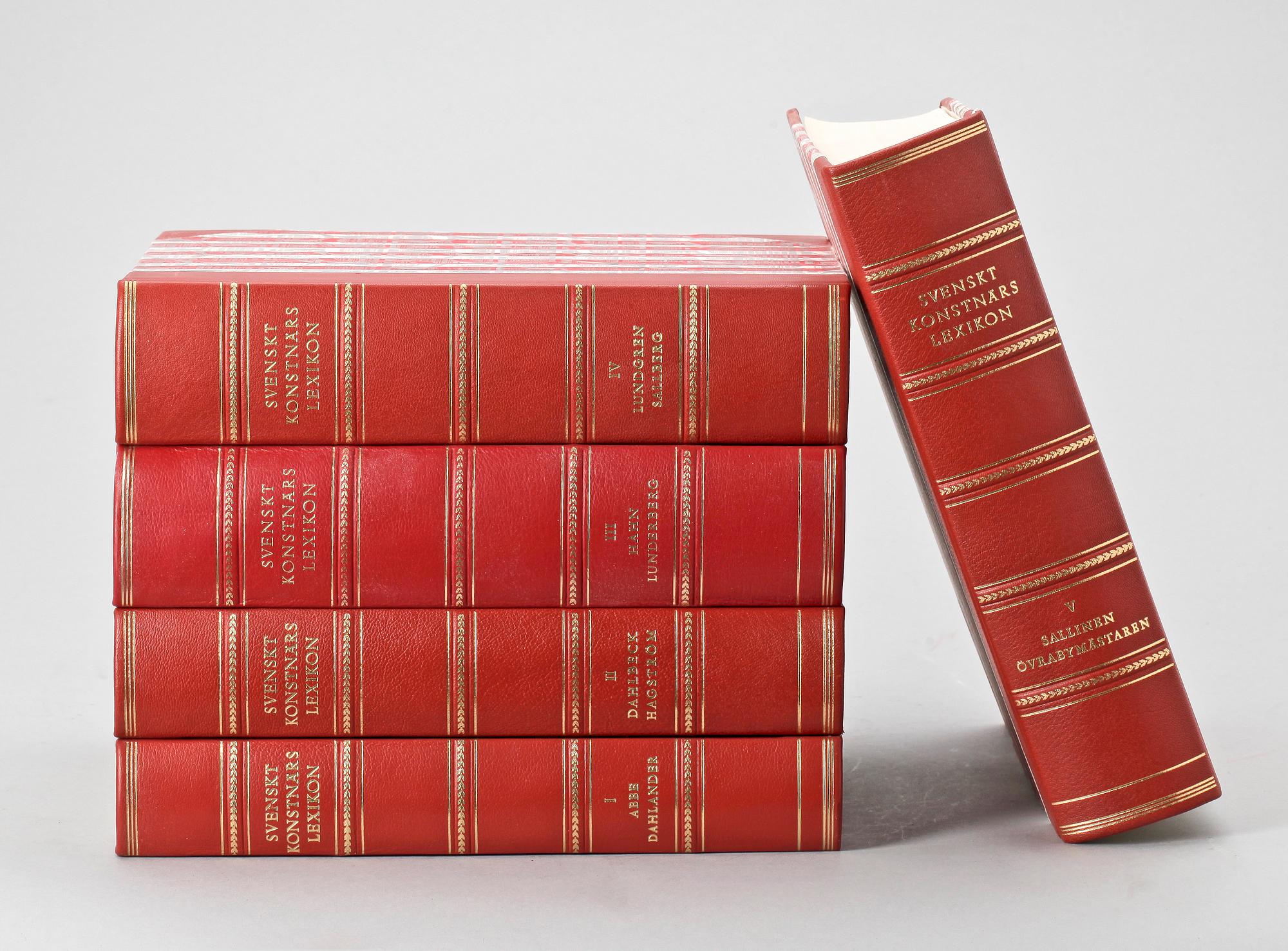 BÖCKER, 5 band, Svenskt konsnärslexikon, Allhems förlag, Malmö.